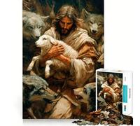 Rompecabezas de la Protección de Jesús para Adolescentes, 1000 Piezas, Juego de lógica, pasatiempo para el hogar, Corte preciso, Regalo para Festivales 38x52cm