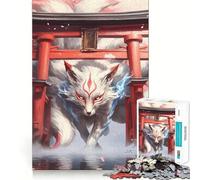 Rompecabezas de la Puerta Torii del Zorro de Nueve Colas para Adolescentes, 1000 Piezas, Mejora la Memoria, Juego de Interior, Montaje de Imágenes, (38x52cm)