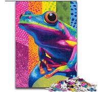 Rompecabezas de la Rana de los Sueños para Adultos y Adolescentes Un Juego desafiante para Disfrutar en Familia con póster y Hoja de Trivia 26x38cm