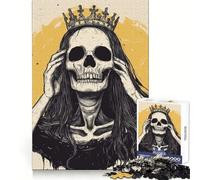 Rompecabezas de la Reina Esqueleto para Adultos, 1000 Piezas Fortalece la Memoria Diversión Relajante Bordes de Calidad Un Regalo Encantador 38x52cm