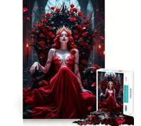 Rompecabezas de la Reina Roja en el Trono para Adolescentes, 1000 Piezas, Juguete para ejercitar la Mente, Arte para la relajación Mental, (38x52cm)
