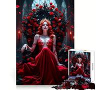 Rompecabezas de la Reina Roja en el Trono para Adultos, 1000 Piezas, Mejora la Memoria, relaja la Mente, Pieza de colección de Arte de Bordes Afilados (38x26cm)