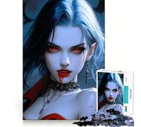 Rompecabezas de la Reina Vampiro con 1000 Piezas,diversión Garantizada,tecnología Avanzada de Corte láser,Juguete de Entretenimiento para Interiores (50x75cm)