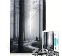 Rompecabezas de la Runa de Freya del Bosque Místico para Adolescentes, 1000 Piezas, Juguete Mental, diversión y Entretenimiento, Corte Premium, Regalo Original (50x75cm)