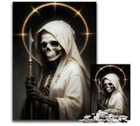 Rompecabezas de la Santa Muerte Blanca de 1000 Piezas para Adultos desafiante Rompecabezas para armar Ideal para Jugar en Familia o como Regalo Decorativo. 1000 Piezas (75 x 50 cm).