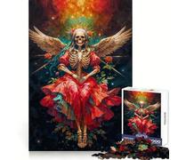 Rompecabezas de la Santísima Muerte con Vestido Rojo, 1000 Piezas, para Adultos Refuerza la Memoria Ocio Diversión Calidad Diseño Elegante Regalo Ideal (38x52cm)