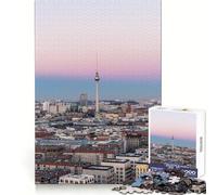 Rompecabezas de la Torre de Televisión de Berlín, Alemania, 1000 Piezas para Adolescentes Desarrolla la Capacidad de razonamiento Un Escape Tranquilo Corte preciso Regalo Original (38x26cm)