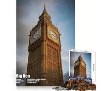 Rompecabezas de la Torre del Reloj Big Ben, 1000 Piezas para Adultos Mejora la concentración, Alivia el estrés y es Divertido Corte Suave Regalo Festivo (50x75cm)