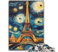 Rompecabezas de la Torre Eiffel con Cielo Estrellado para Adultos y Adolescentes Ayuda a ejercitar el Cerebro Juguetes adictivos para Cultivar la Paciencia y la interacción Entre Padres e Hijos