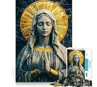 Rompecabezas de la Virgen María de 1000 Piezas para Adolescentes Entrenamiento de Memoria Diversión conexión Limpia y sin interrupciones Actividad grupal Relajante para Interiores (50x75cm)