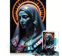 Rompecabezas de la Virgen María de 1000 Piezas para Adolescentes Juguete de lógica Resistente Actividad para el hogar Bordes Transparentes Regalo Ideal 50x75cm