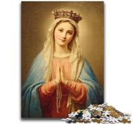 Rompecabezas de la Virgen María de 1000 Piezas para Adultos y Adolescentes Ayuda a ejercitar el Cerebro Juguetes adictivos para Cultivar la Paciencia Una Obra de Arte (38x52cm)