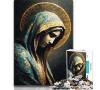 Rompecabezas de la Virgen María Dorada para Adolescentes, Ayuda al Cerebro a Ejercitar, Juguetes Adictivos para Cultivar la Paciencia, Una Obra de Arte de 50x75cm
