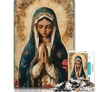 Rompecabezas de la Virgen María para Adultos y Adolescentes, 1000 Piezas Ejercita el Cerebro Juguetes adictivos para Cultivar la Paciencia Una Obra de Arte (50x75cm)