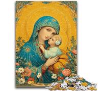 Rompecabezas de la Virgen María para Adultos y Adolescentes, 1000 Piezas Ejercita el Cerebro Juguetes adictivos para Cultivar la Paciencia Una Obra de Arte (50x75cm)