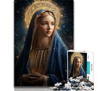 Rompecabezas de la Virgen María para Adultos y Adolescentes Ayuda a ejercitar el Cerebro Juguetes adictivos para Cultivar la Paciencia Una Obra de Arte (38x26cm)