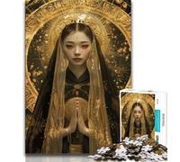 Rompecabezas de la Virgen María para Adultos y Adolescentes Ayuda a ejercitar el Cerebro Juguetes adictivos para Cultivar la Paciencia Una Obra de Arte (38x26cm)