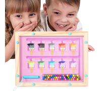 Rompecabezas de laberinto magnético de madera, tabla de actividades de rompecabezas de madera | Juguetes de conteo y clasificación de madera,Juego de mesa a juego, juguetes para desarrollar