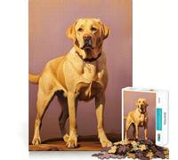 Rompecabezas de Labrador Amarillo de 1000 Piezas para Adultos Juego para estimular la Memoria Calidad Profesional Actividad de Corte conmovedora para Compartir en Familia (50x75cm)