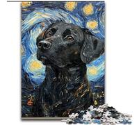 Rompecabezas de Labrador bajo el Cielo Nocturno para Adultos y Adolescentes, 1000 Piezas, Apto para Mayores de 14 años Diversión Familiar Toda la Familia (26x38cm)