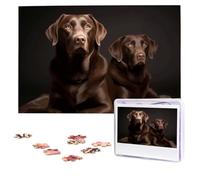 Rompecabezas de labrador retriever marrón, 1000 piezas, rompecabezas personalizados con fotos para adultos, rompecabezas desafiante con bolsa de almacenamiento, rompecabezas para hombres y mujeres