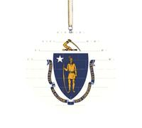 Rompecabezas de ladrillo artesanal, bloque de construcción, decoración 3D, regalo pensativo, impresión de la bandera del estado de Massachusetts