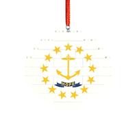 Rompecabezas de ladrillo artesanal, bloque de construcción, decoración 3D, regalo pensativo, impresión de la bandera del estado de Rhode Island