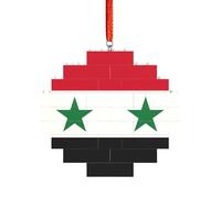 Rompecabezas de ladrillo artesanal, bloque de construcción, decoración 3D, rompecabezas de regalo pensado, bandera de la República Árabe Siria