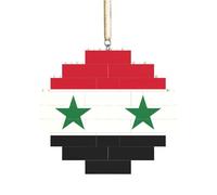 Rompecabezas de ladrillo artesanal, bloque de construcción, decoración 3D, rompecabezas de regalo pensado, bandera de la República Árabe Siria