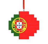 Rompecabezas de ladrillo artesanal, bloque de construcción, decoración 3D, rompecabezas pensativo, regalo cuidadoso, impresión de bandera portuguesa