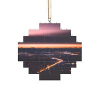 Rompecabezas de ladrillo artesanal, bloque de construcción, decoración 3D, rompecabezas pensativo, regalo cuidadoso, impresión de cielo nocturno