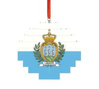 Rompecabezas de ladrillo artesanal, bloque de construcción, decoración de adorno 3D, diseño de bandera de San Marino