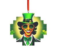 Rompecabezas de ladrillo artesanal, bloque de construcción, decoración de bricolaje, rompecabezas 3D, regalo cuidadoso, impresión feliz del día de San Patricio