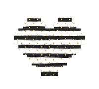 Rompecabezas de ladrillo artístico con tinta en forma de corazón y rayas doradas, 30 piezas, regalo relajante