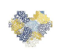 Rompecabezas de ladrillo artístico en forma de corazón con estampado de flores de colores 3D, bloques de construcción, 30 piezas, regalo relajante