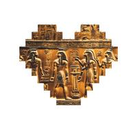 Rompecabezas de ladrillo artístico en forma de corazón con impresión nativa americana 3D, bloques de construcción, 30 piezas, regalo relajante