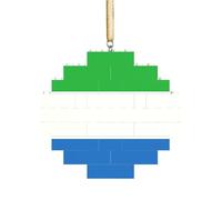 Rompecabezas de ladrillo artístico en forma de pastilla 3D, adorno de bloque de construcción, decoración del hogar, impresión de la bandera de Sierra Leona