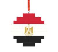Rompecabezas de ladrillo artístico en forma de pastilla 3D, adorno de bloque de construcción, decoración del hogar, impresión de bandera egipcia