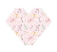 Rompecabezas de ladrillo pintado a mano con diseño de libélula en forma de corazón, juego de bloques de construcción 3D, decoración del hogar, 82 piezas