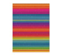 Rompecabezas de ladrillos 3D Art 141 piezas de bloques de ladrillos creativos DIY bloques de construcción patrón de arco iris impreso