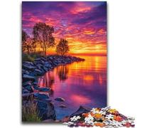 Rompecabezas de Lago al Atardecer para Adolescentes, 2000 Piezas, desafío de Inteligencia Cerebral, Juguetes adictivos para decoración del hogar (70x100cm)