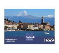 Rompecabezas De Lago de Garda 1000 Piezas para La Familia - Juego En Papel Ecológico Que Estimula El Desarrollo Cognitivo Y La Diversión 38x26cm/1000pcs