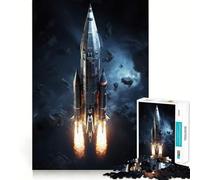 Rompecabezas de Lanzamiento de Nave Espacial de 1000 Piezas para Adultos Mejora la Memoria, relaja la Mente, Bordes precisos, Lista de Deseos de Papá Noel 38x26cm