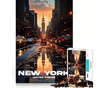 Rompecabezas de Las Calles de Manhattan, Nueva York, para Adolescentes, 1000 Piezas, Juguete de lógica sólida, diversión Relajante, Corte de precisión, Regalo entrañable (50x75cm)