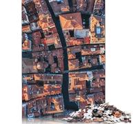 Rompecabezas de Las Calles de Venecia, Rompecabezas Rectangular de Papel Divertido para niños y Adultos a Partir de 12 años, Regalo de cumpleaños, 1000 Piezas (75 x 50 cm)