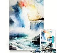 Rompecabezas de Las Cataratas del Niágara, Canadá, 1000 Piezas para Adolescentes Rompecabezas Mental, Entretenimiento, Arte, ensamblaje, Coleccionable (38x26cm)