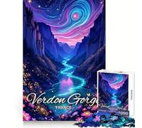 Rompecabezas de Las Gargantas del Verdon, Francia, para Adultos, 1000 Piezas, Ejercicio Mental, Entretenimiento Agradable, Corte preciso, Regalo de cumpleaños (50x75cm)