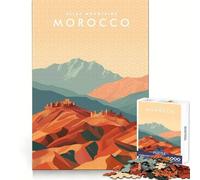 Rompecabezas de Las montañas del Atlas de Marruecos, 1000 Piezas para adolescentesMejora la memoriaEscape tranquiloCorte de precisiónRegalo Original(50x75cm)