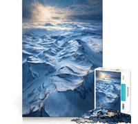 Rompecabezas de Las Montañas Nevadas de Alaska,EE UU,1000 Piezas,Juguete de construcción Focus,Ajuste Firme,Montaje Seguro,Juguete de Entretenimiento para Interiores (38x52cm)