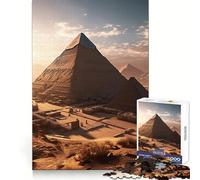 Rompecabezas de Las Pirámides de Giza al Atardecer para Adultos, 1000 Piezas, Rompecabezas Mental, Relajante, Imagen de Montaje, (38x26cm)